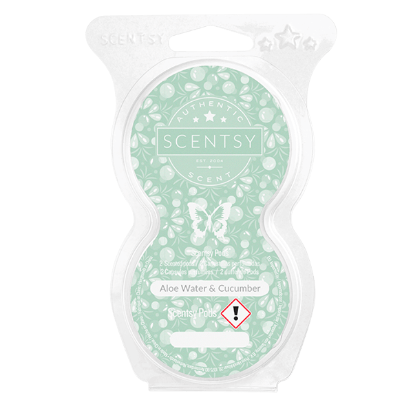 Twin pack Scentsy pods aloe water cucumber