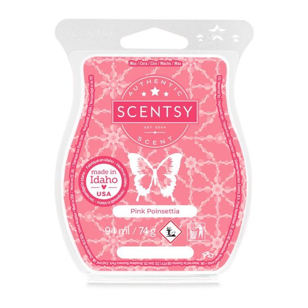 Pink poinsettia Scentsy waxbar