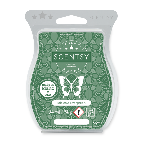 Icicles & evergreen Scentsy waxbar