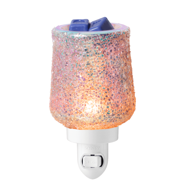 Glittered in pink Scentsy mini warmer met wandstekker