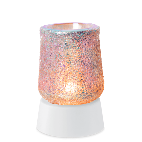 Glittered in pink  Scentsy mini warmer met tafelstandaard