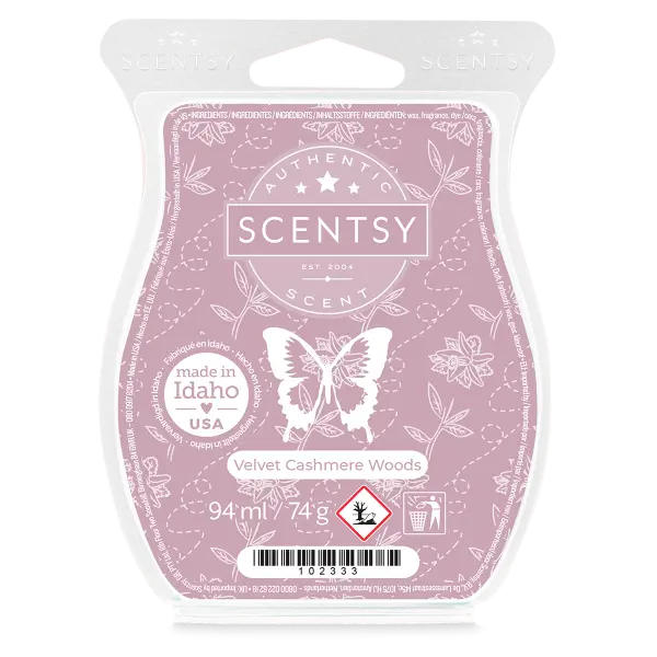 Velvet cashmere woods Scentsy waxbar